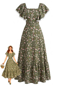 Green-1940s-Ditsy-Floral-Square-Neck-Ruffle-Sleeve-Dress-DRES-2_1024x1024