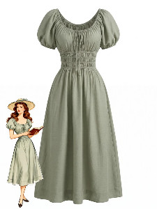 Green-1970s-Square-Neck-Puff-Sleeve-Boho-Dress-DRES-1_1024x1024