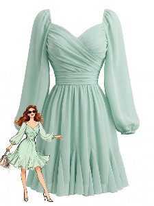 Light-Green-1950s-Chiffon-Lantern-Sleeve-Ruffled-Dress-DRES-1_1024x1024