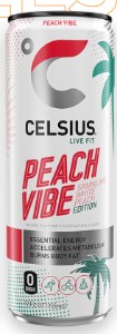 Celsius peach vibe