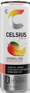 Celsius sparkling mango lemonade