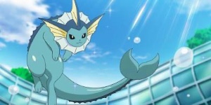 Vaporeon out of water