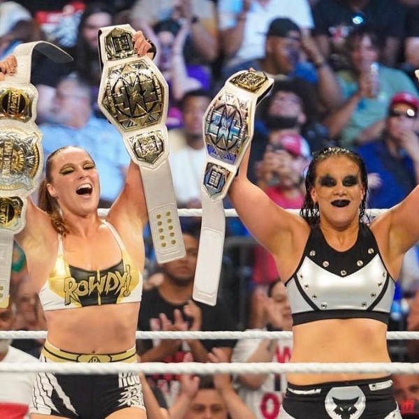 Ronda Rousey and Shayna Baszler