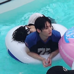 swimming together