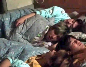 sleeping together