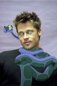 Brad Pitt coiled up