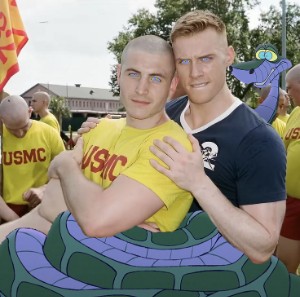 Kieron Moore & Max Parker with Kaa