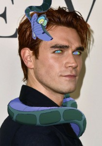 KJ Apa posing for Kaa