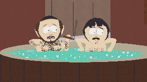 Two Guys Naked in a Hot Tub