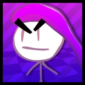 Purple hair girl