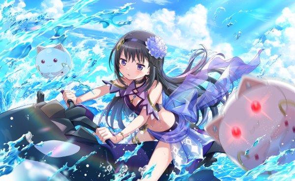 Splashin' Kyubey Blast - Homura Akemi