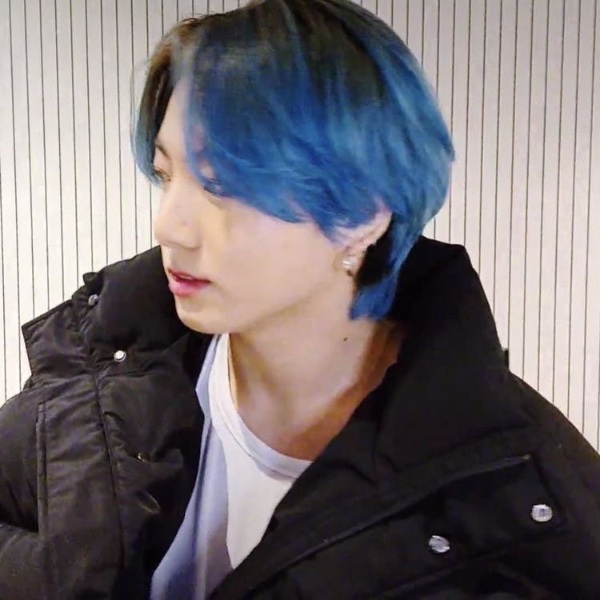 blue with dark roots