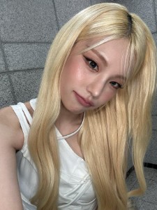 Long straight blonde